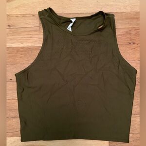 Army green lulu lemon tank top